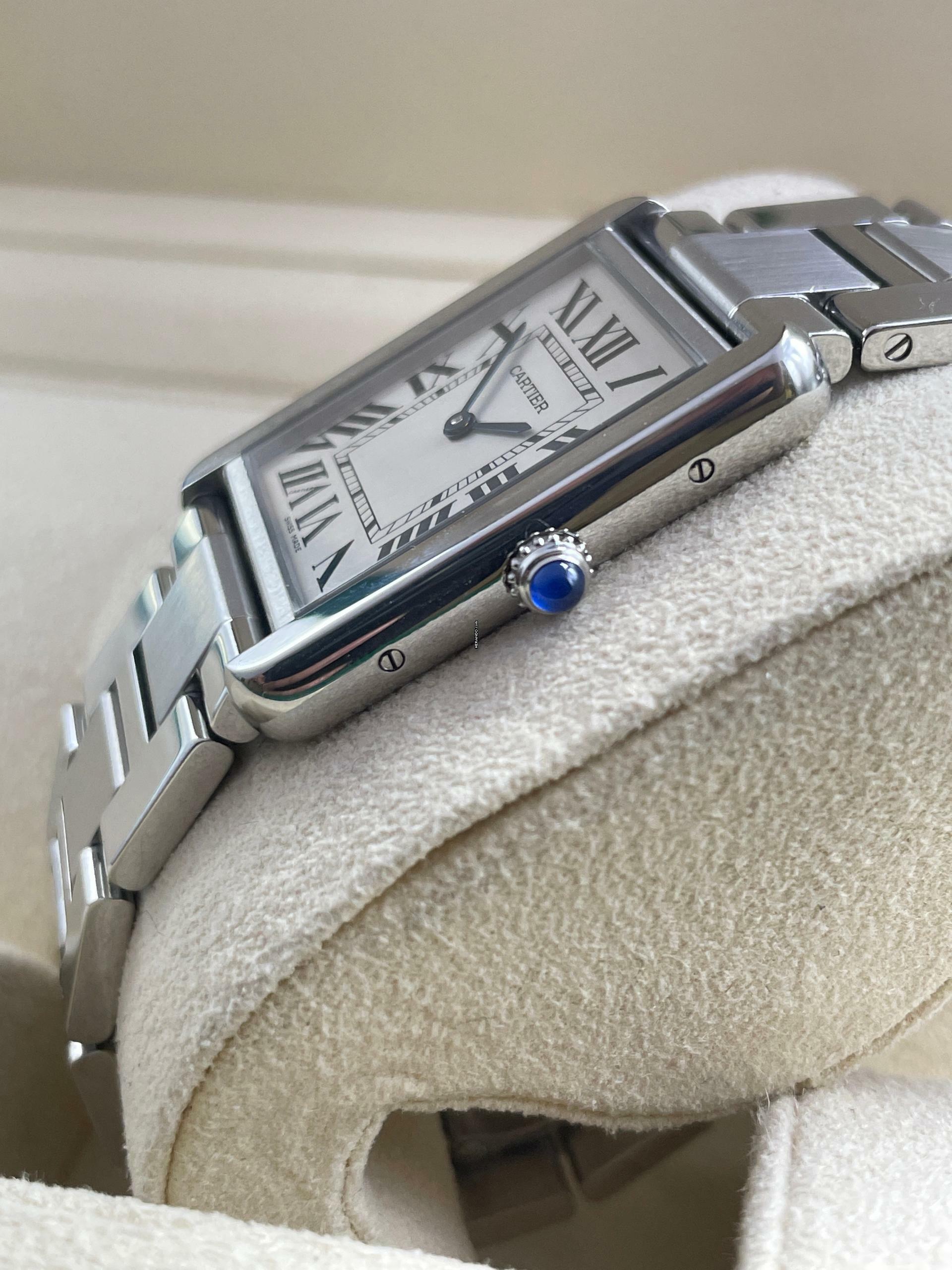 Thumbnail von Cartier Tank Solo Stahl Roman Dial Quartz