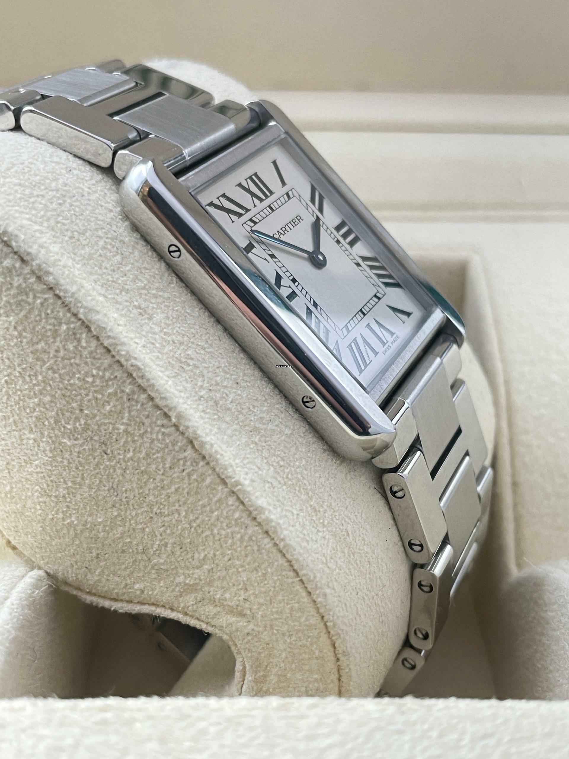 Thumbnail von Cartier Tank Solo Stahl Roman Dial Quartz