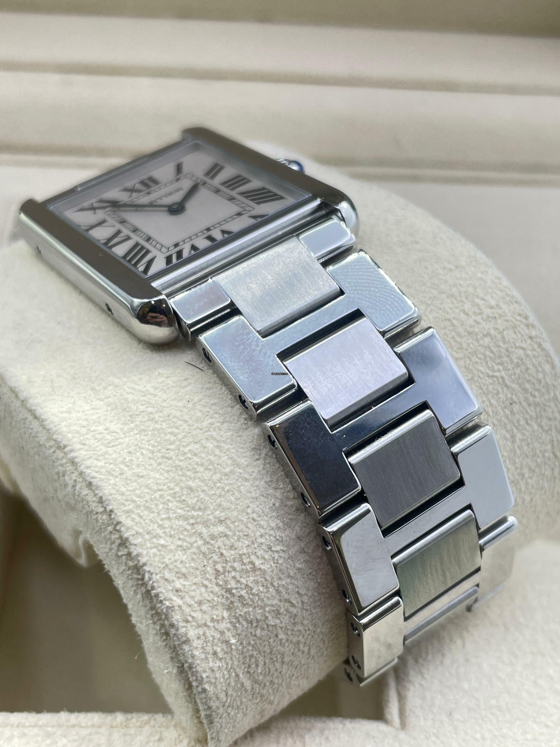 Thumbnail von Cartier Tank Solo Stahl Roman Dial Quartz