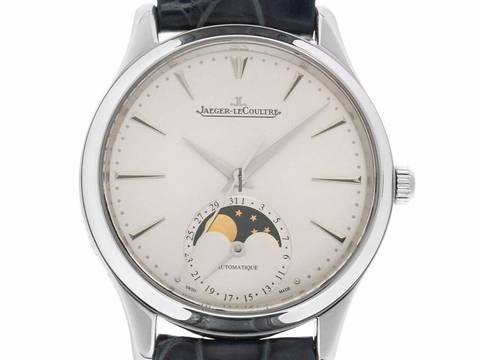  Jaeger-LeCoultre Master Ultra Thin Moon Ref.Q1258420 2017 Full Set wie Neu Vintage Master Ultra Thin Moon Krokoleder Faltschließe 