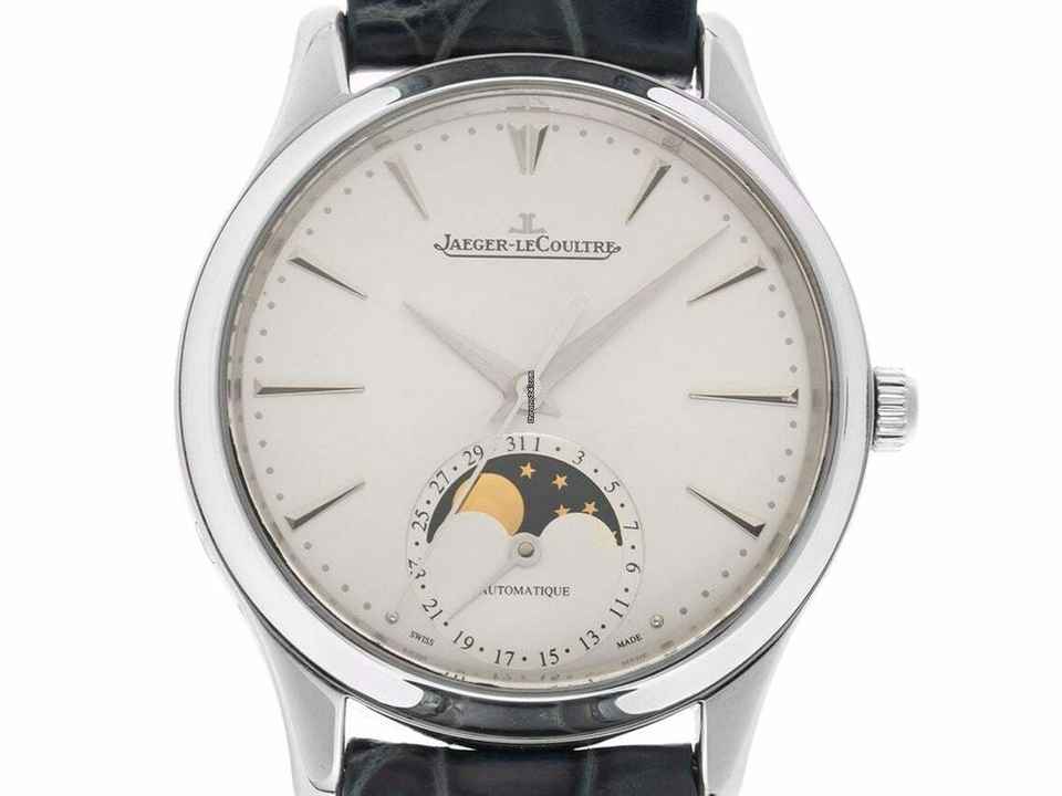  Jaeger-LeCoultre Master Ultra Thin Moon Ref.Q1258420 2017 Full Set wie Neu Vintage Master Ultra Thin Moon Krokoleder Faltschließe 