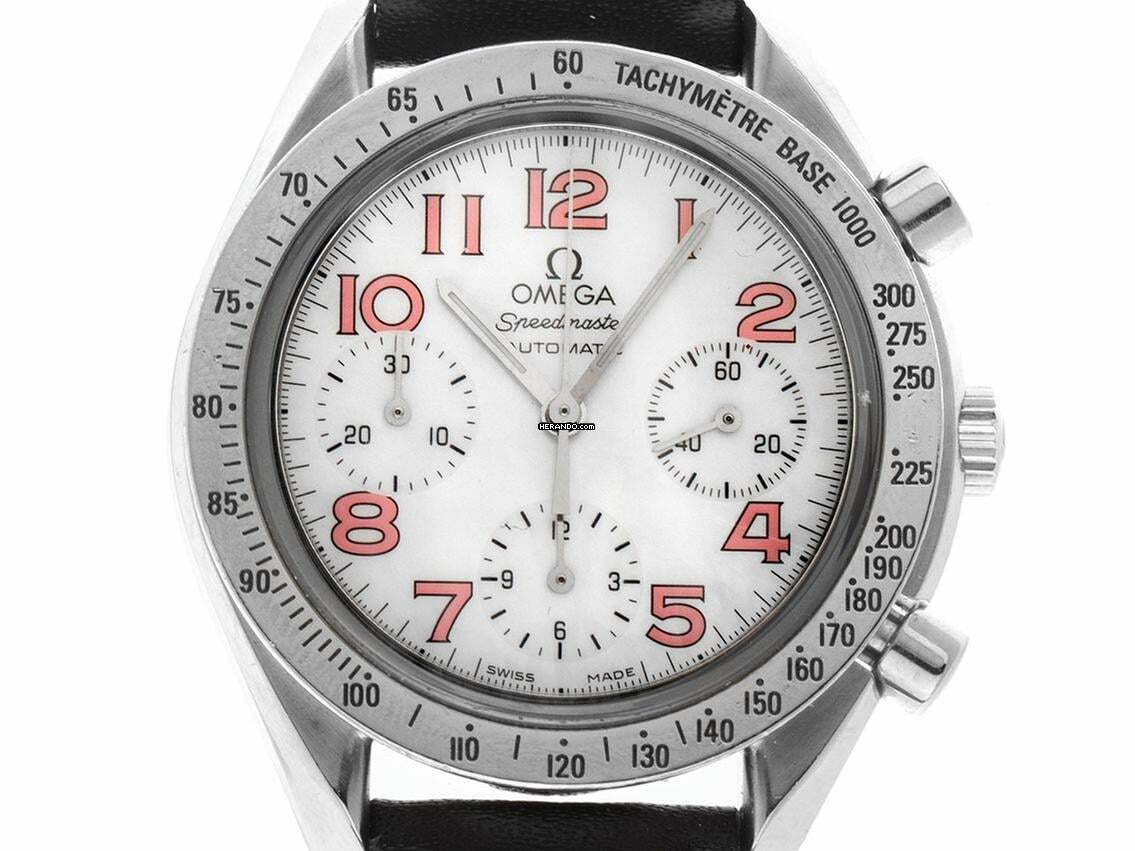  Omega Speedmaster Reduced Ref.175.0042 1996 Box&Beschreibung original unpoliert Speedmaster Reduced Perlmutt 