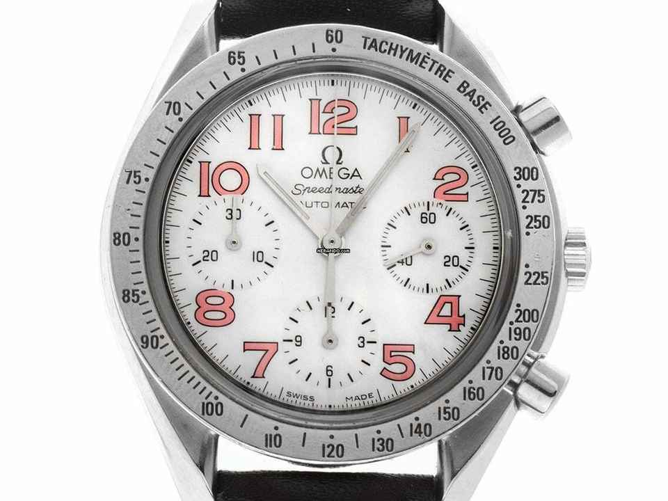  Omega Speedmaster Reduced Ref.175.0042 1996 Box&Beschreibung original unpoliert Speedmaster Reduced Perlmutt 