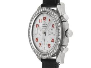 Thumbnail von Omega Speedmaster Reduced Ref.275.0032 2000 Box&Beschreibung original unpoliert Speedmaster Reduced Perlmutt Diamanten