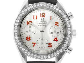 Thumbnail von Omega Speedmaster Reduced Ref.275.0032 2000 Box&Beschreibung original unpoliert Speedmaster Reduced Perlmutt Diamanten
