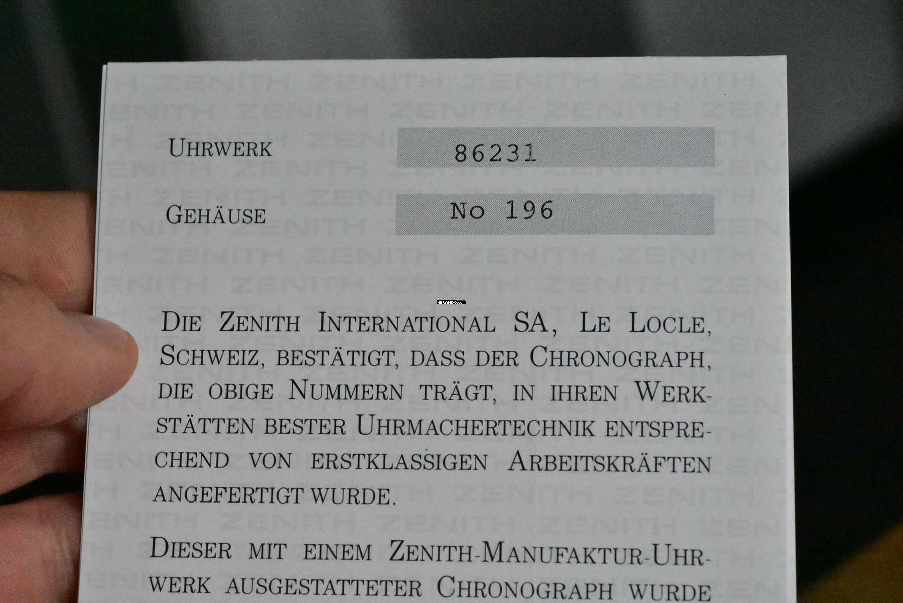 Thumbnail von Zenith El Primero Chronograph 18k Yellow Gold Limited Edition 30.1250.400 77g