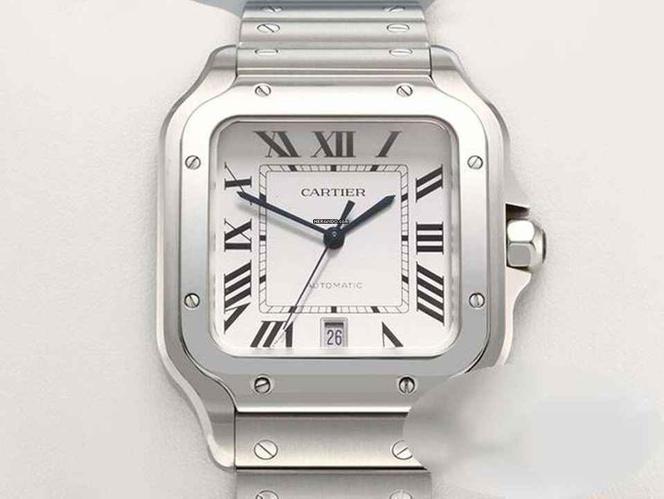  Cartier Santos Grosses Modell Edelstahl Wssa0018 2020 Automatik Stahl Steel 