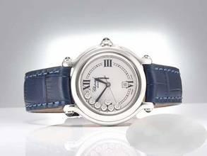 Thumbnail von Chopard Happy Sport Diamonds 32mm 278238 Edelstahl Diamanten Gold