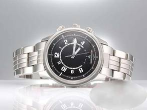 Thumbnail von Jaeger-LeCoultre AMVOX Aston Martin 190.8.97 2010 Edelstahl Automatik Alarm Steel Black Dial