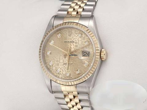  Rolex Datejust 36 36mm 16233 2000 Stahl Gelbgold 750 Diamanten Automatik Stainless Steel 18kt Yellow Gold Jubilé-band Chronometer Oyster 