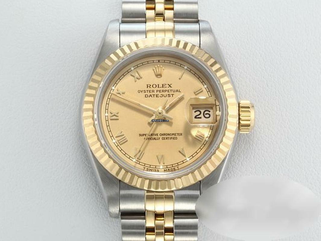  Rolex Lady-Datejust Edelstahl Gelbgold 750 Automatik Gold Stahl Damen 