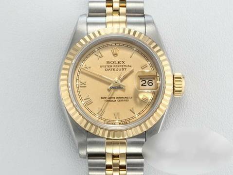  Rolex Lady-Datejust Edelstahl Gelbgold 750 Automatik Gold Stahl Damen 