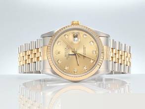 Thumbnail von Rolex Datejust 36 36mm 16233 2000 Diamanten Stahl Gelbgold 750 Automatik Gold