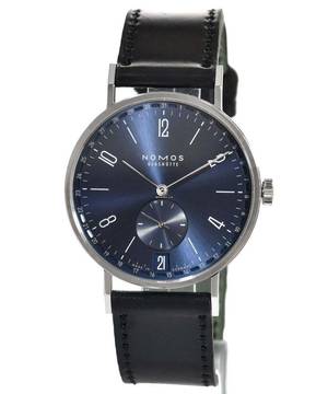  NOMOS Tangente 2Date blau Handaufzug Ref. 136 