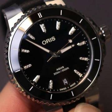  Oris Aquis Date Diamonds NEW FULL SET 