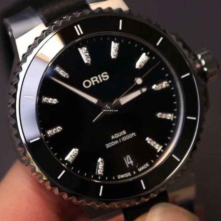  Oris Aquis Date Diamonds NEW FULL SET 