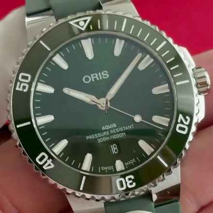  Oris Aquis Date 01 733 7789 4157-07 4 23 37fc Aquis Date NEW FULL SET 
