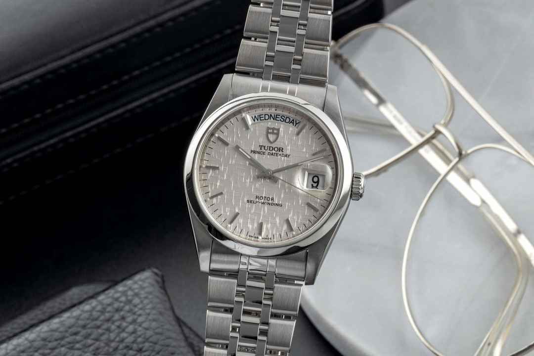  Tudor Prince Date Day Silver Dial Edelstahl Automatik Herrenuhr Ref. 76200 