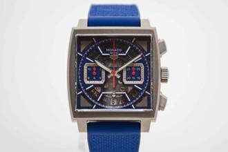 Thumbnail von TAG Heuer Monaco Chronograph Titan blau neues Fullset Mwst. ausweisbar