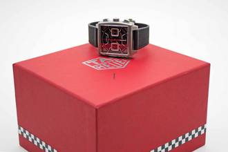 Thumbnail von TAG Heuer Monaco Chronograph Titan schwarz neues Fullset Mwst. ausweisbar