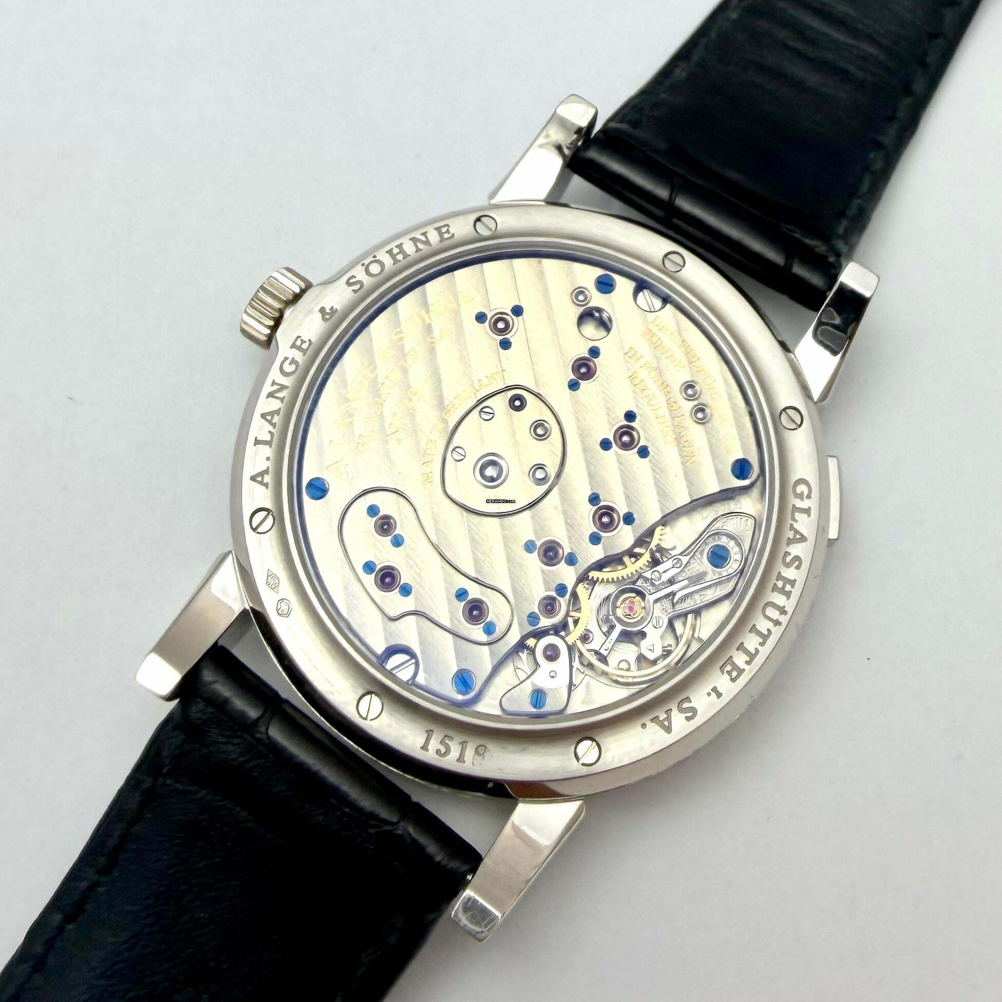 Thumbnail von A. Lange & Söhne Lange 1 Platin Black Dial Darth / Service bei A. Lange & Söhne