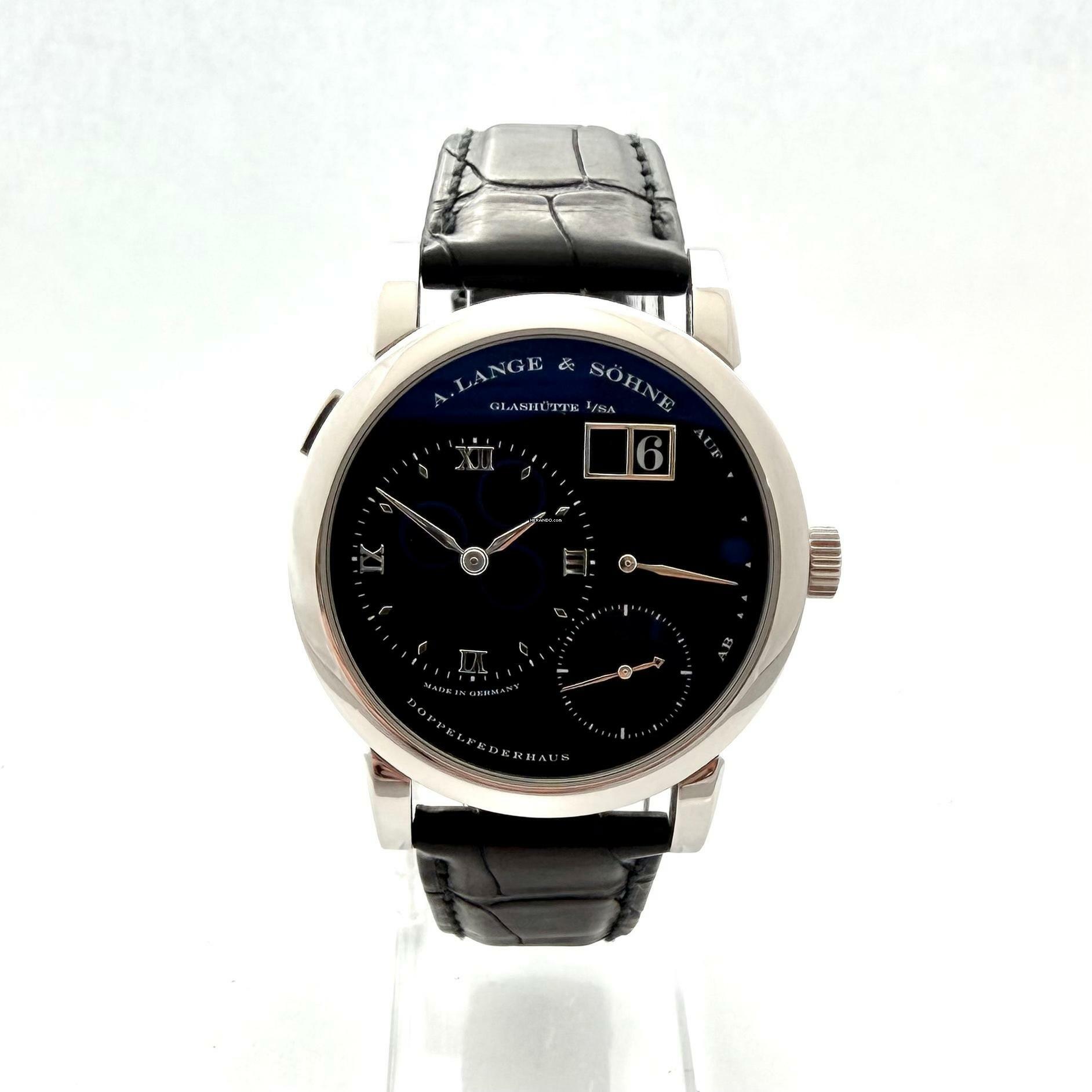 Thumbnail von A. Lange & Söhne Lange 1 Platin Black Dial Darth / Service bei A. Lange & Söhne