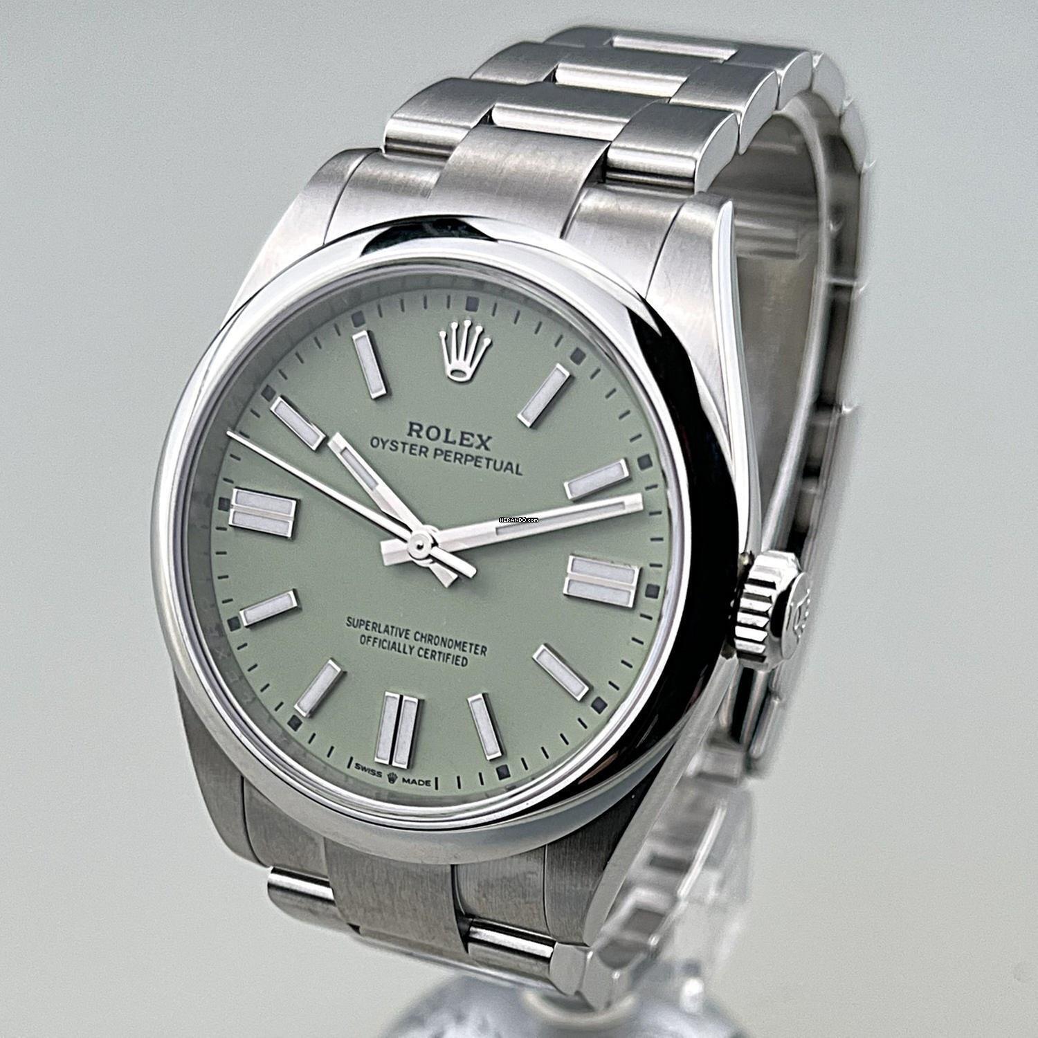 Thumbnail von Rolex Oyster Perpetual 41 Pistachio 02/2026 Ref. 134300 neu/ungetragen Full Set deutsche Auslieferung (LC100) Rolex Price-Hangtag