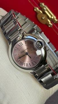  Cartier Ballon Bleu 28mm Pink dial - Fullset / Top condition 