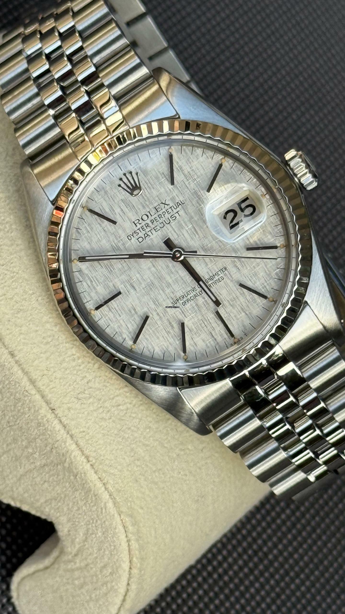Rolex Datejust 36 Linen Dial Top Condition + Rolex Service / NFT Card 10/27