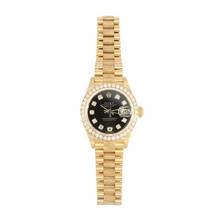 Thumbnail von Rolex Lady-Datejust Damenuhr Lady Datejust 69138 mit Diamantzifferblatt und Brillantlünette Automatik aus 750 Gelbgold Fullset