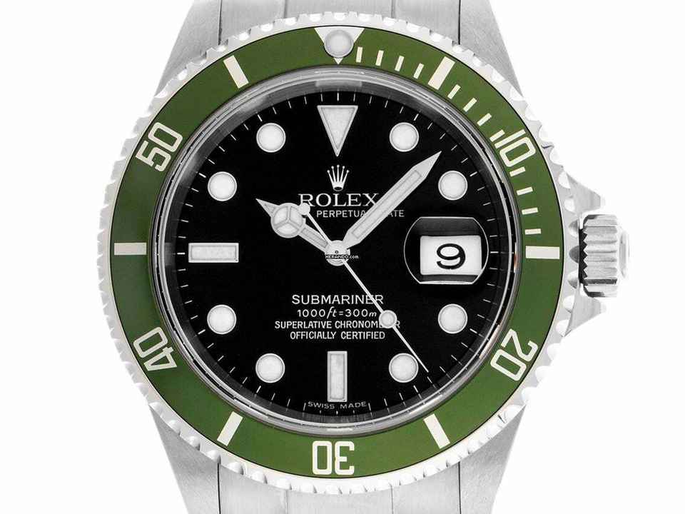  Rolex Submariner Date Kermit Ref.16610LV 2005 Full Set sehr gut Vintage Submariner Kermit 