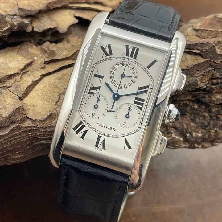 Cartier Tank Américaine Tank Americaine Chronograph - FULLSET 2002 - Ref. W2603356 