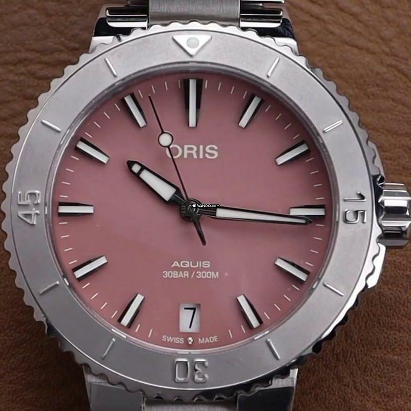  Oris Aquis Date 7770 4158-07 8 18 05p 01 733 Aquis Date NEW FULL SET 