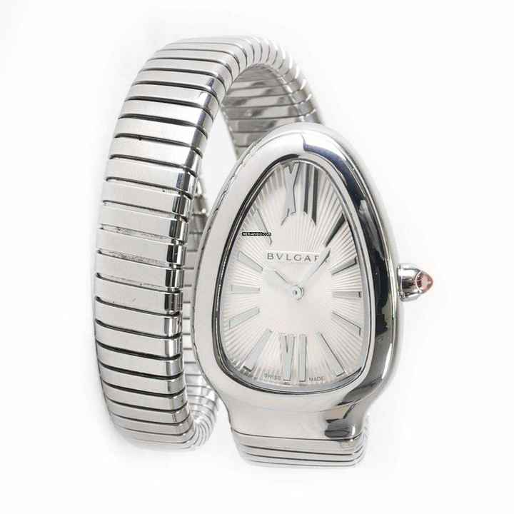  Bulgari Serpenti Serpenti Tubogas Steel Silver Dial 