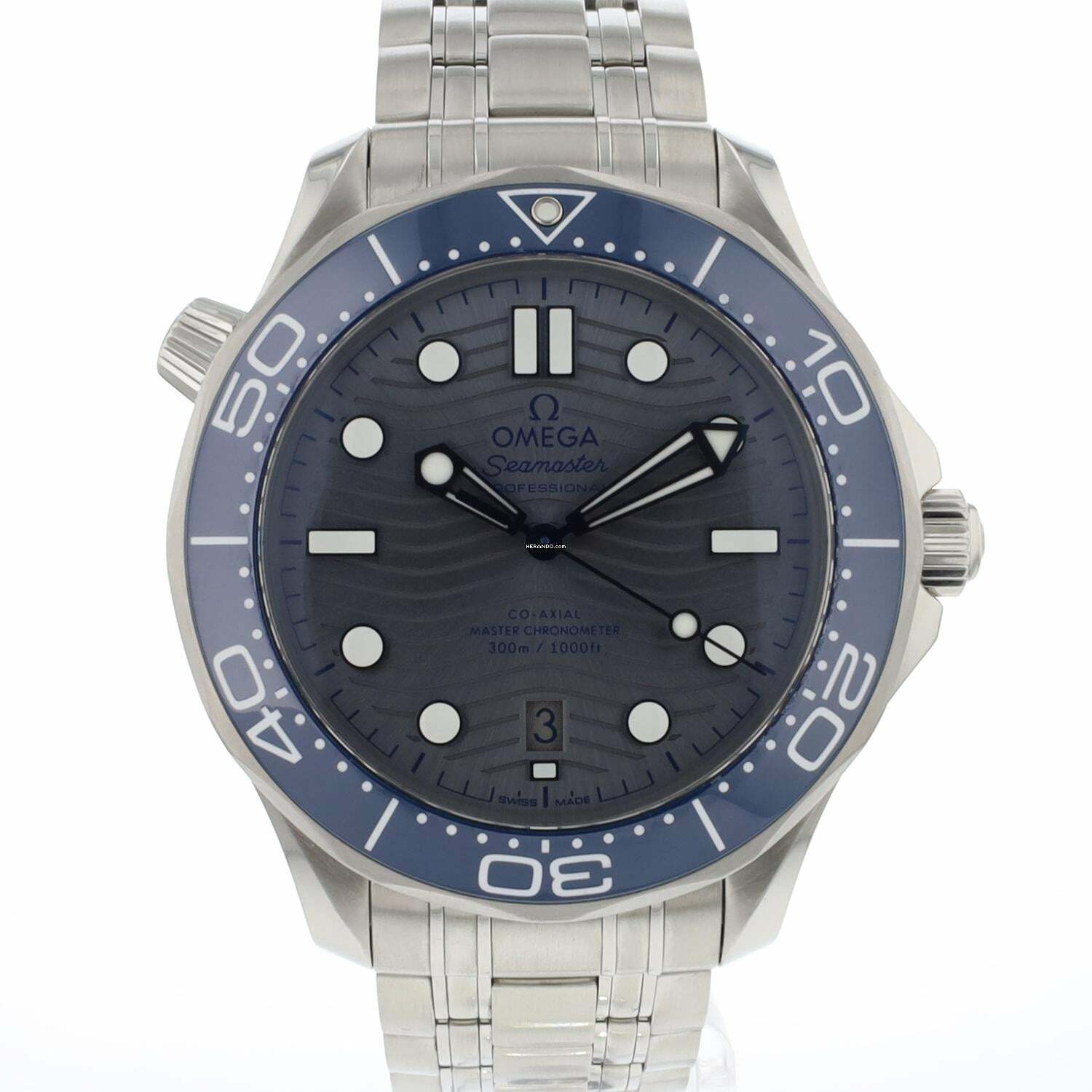  Omega Seamaster Diver 300 M Grey Wave Dial 41MM Automatic 