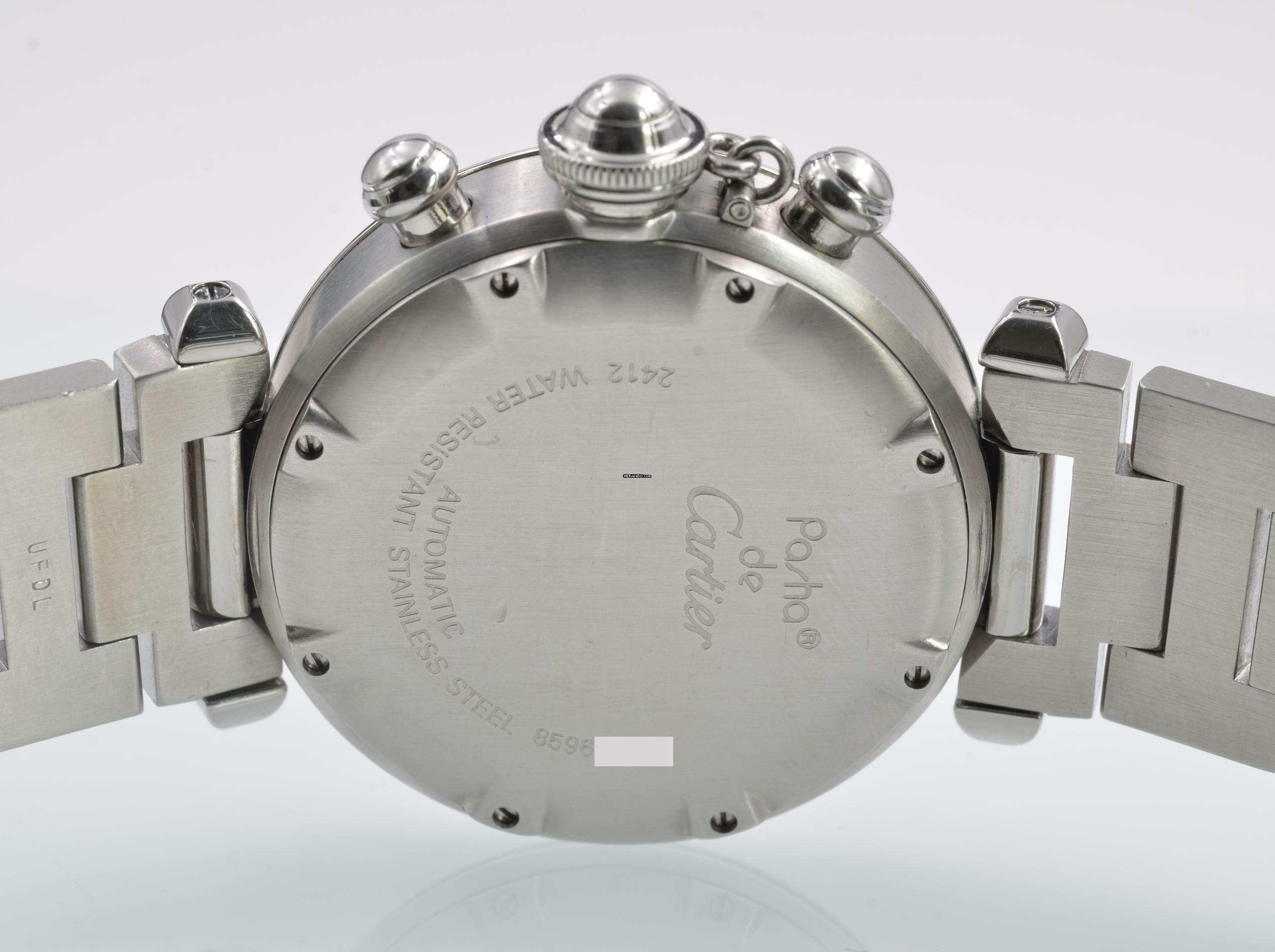 Thumbnail von Cartier Pasha C chronograph 2412 white dial Automatic 2009