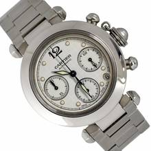 Thumbnail von Cartier Pasha C chronograph 2412 white dial Automatic 2009