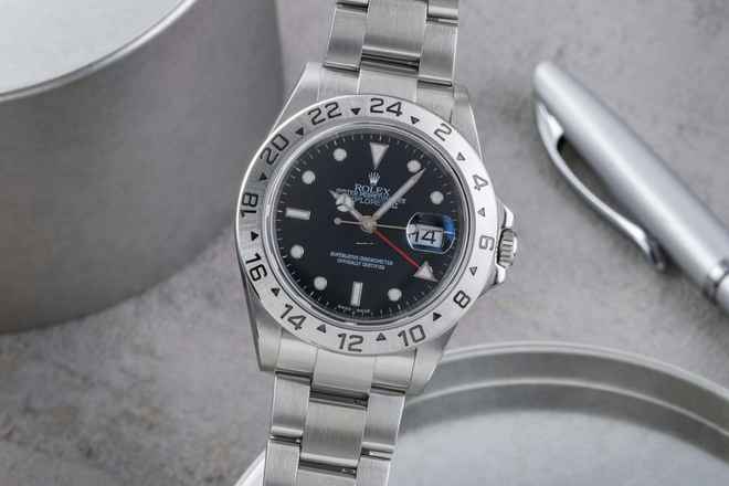  Rolex Explorer II Automatik Edelstahl Datum Herrenuhr Ref. 16570 T D-Serie 