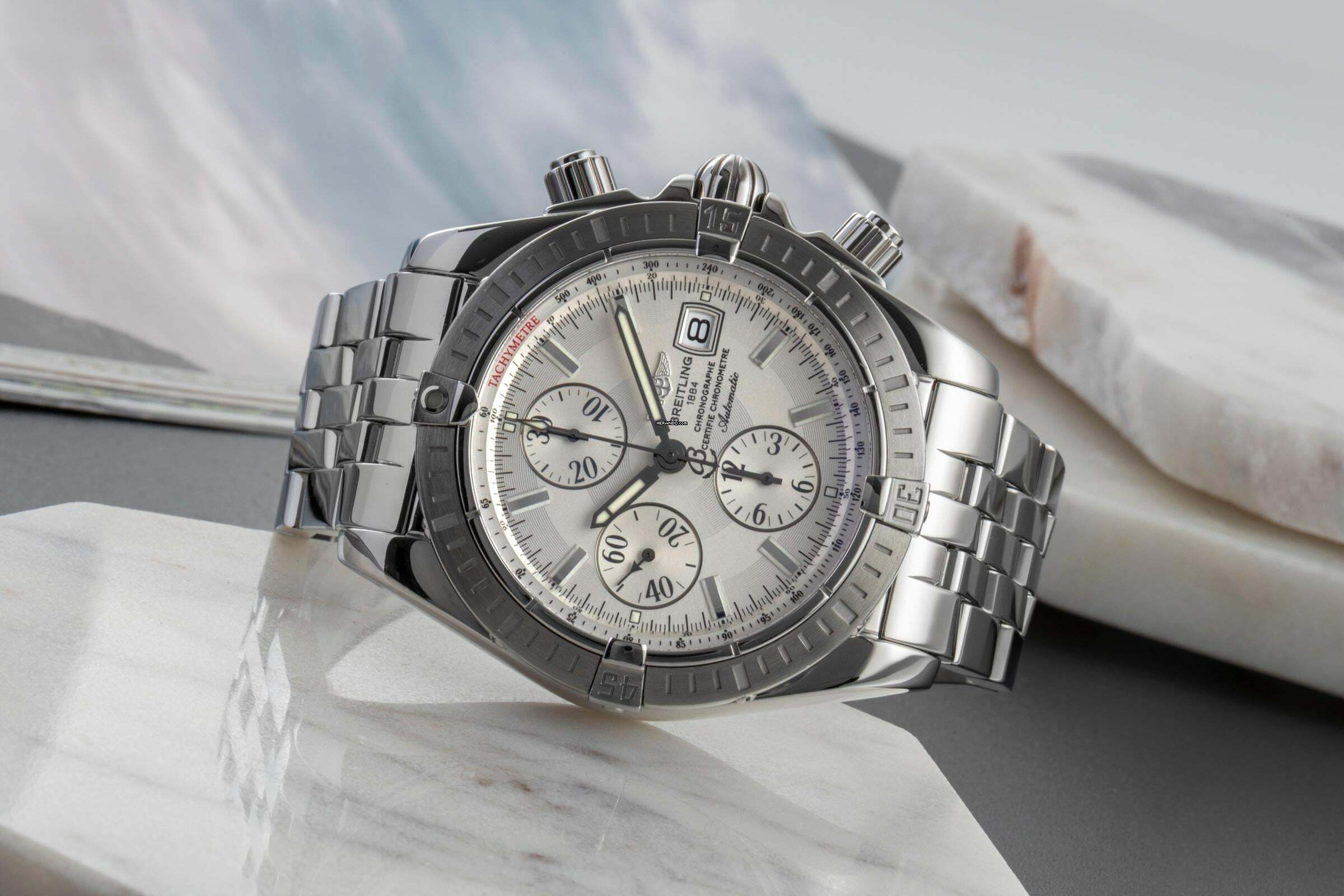 Thumbnail von Breitling Chronomat Evolution Chronograph Stahl Automatik Ref. A13356 Papiere