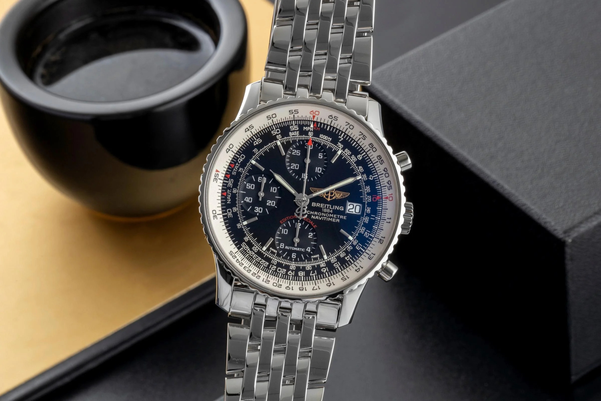  Breitling Navitimer Heritage Chronograph Automatik Stahl Ref. A1332412/BF27 Papiere 2020 