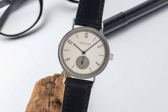 Thumbnail von NOMOS Tangente Lange-Dial Stahl Handaufzug Ref.101 Box und Papiere 1999
