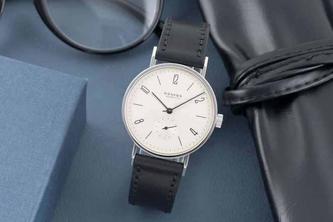  NOMOS Tangente Stahl Handaufzug Ref. 101 Box und Papiere 1993 