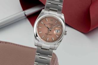 Thumbnail von Rolex Oyster Perpetual Date 34 Salmon Dial Oyster Edelstahl Automatik Herrenuhr Ref. 115200