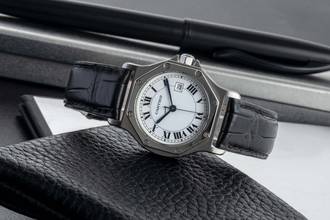 Thumbnail von Cartier Santos Ronde GM Octagon Automatik Edelstahl Herrenuhr Medium Ref. 2965