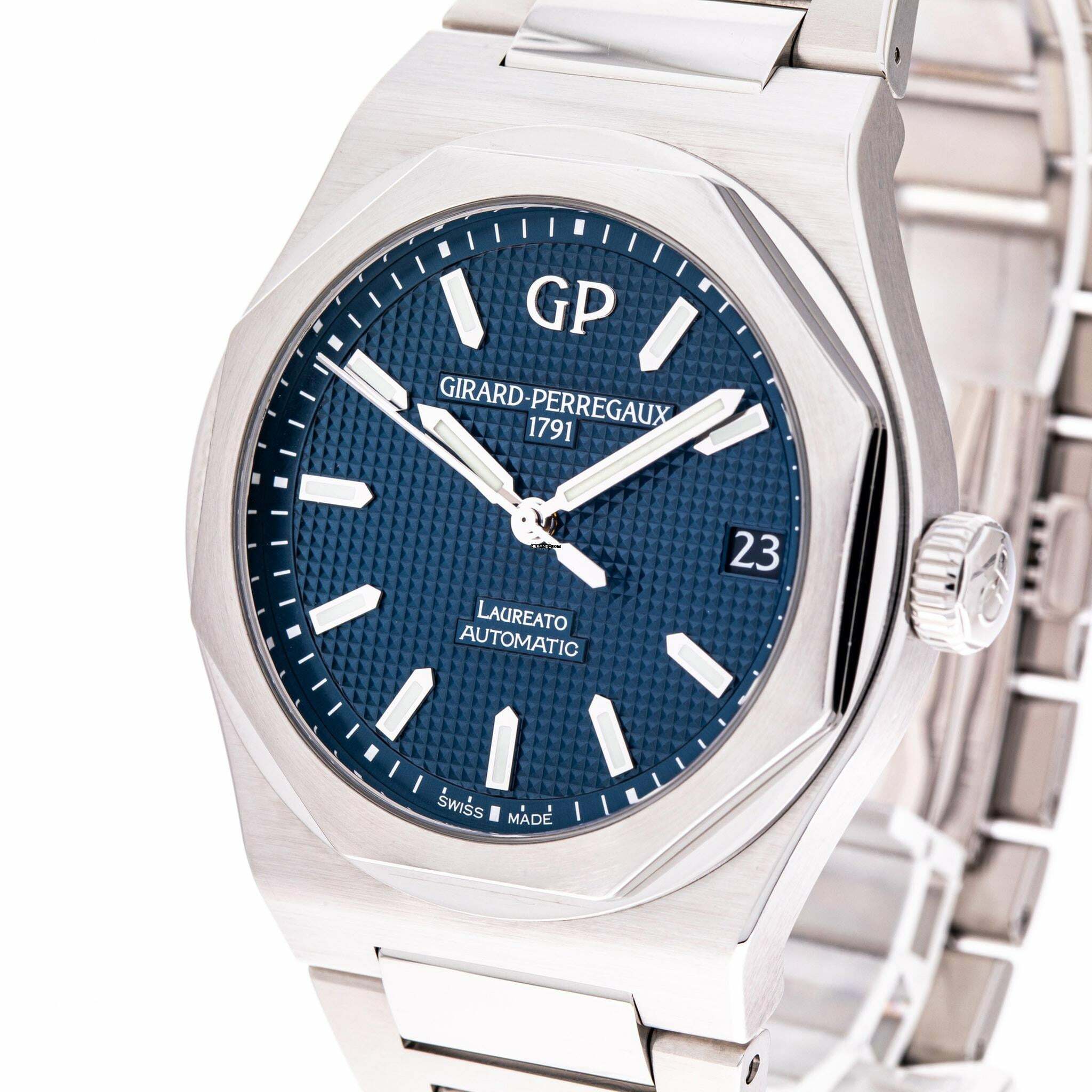 Thumbnail von Girard Perregaux Laureato 42mm Blue – 81010-11-431-11A – like NEW – 08/2022 Full Set