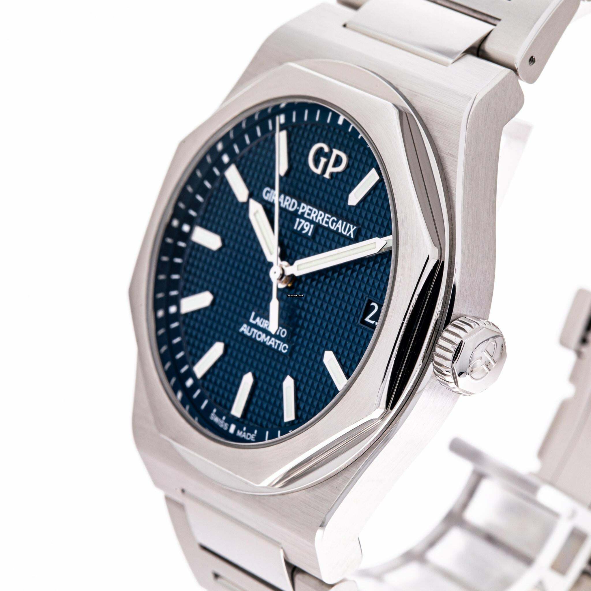 Thumbnail von Girard Perregaux Laureato 42mm Blue – 81010-11-431-11A – like NEW – 08/2022 Full Set