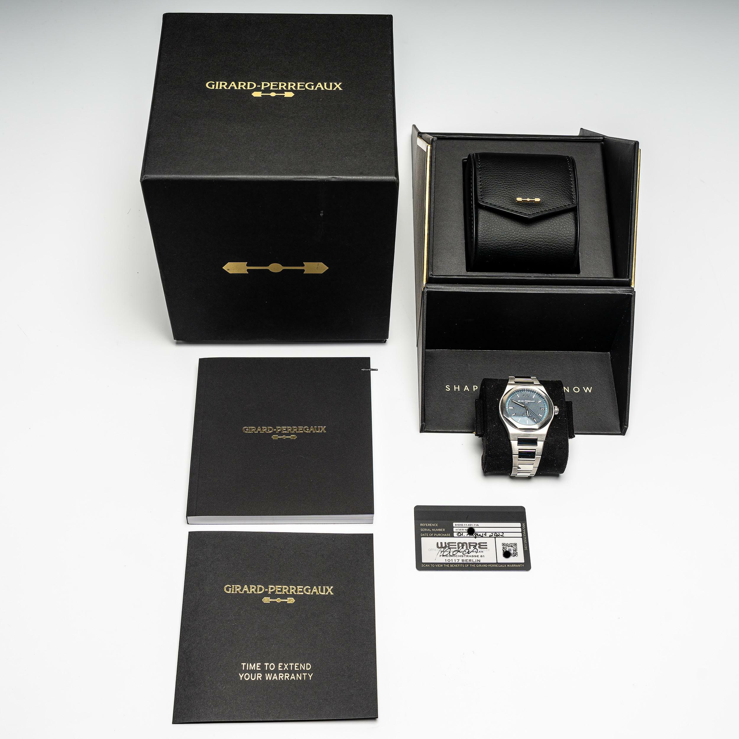 Thumbnail von Girard Perregaux Laureato 42mm Blue – 81010-11-431-11A – like NEW – 08/2022 Full Set