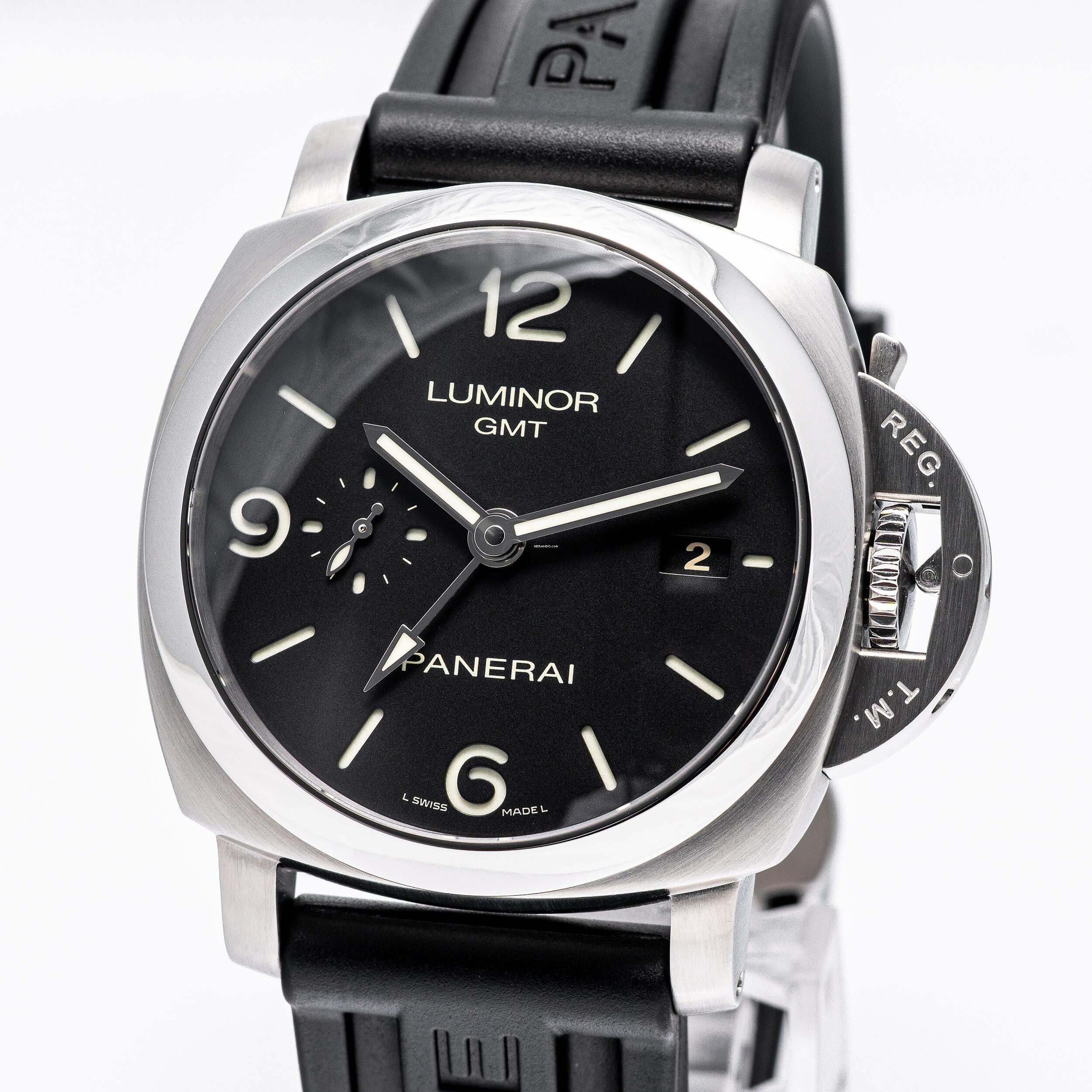  Panerai Luminor 1950 3 Days GMT Automatic 44 – PAM 00329– like NEW – 12/2011 Full Set 
