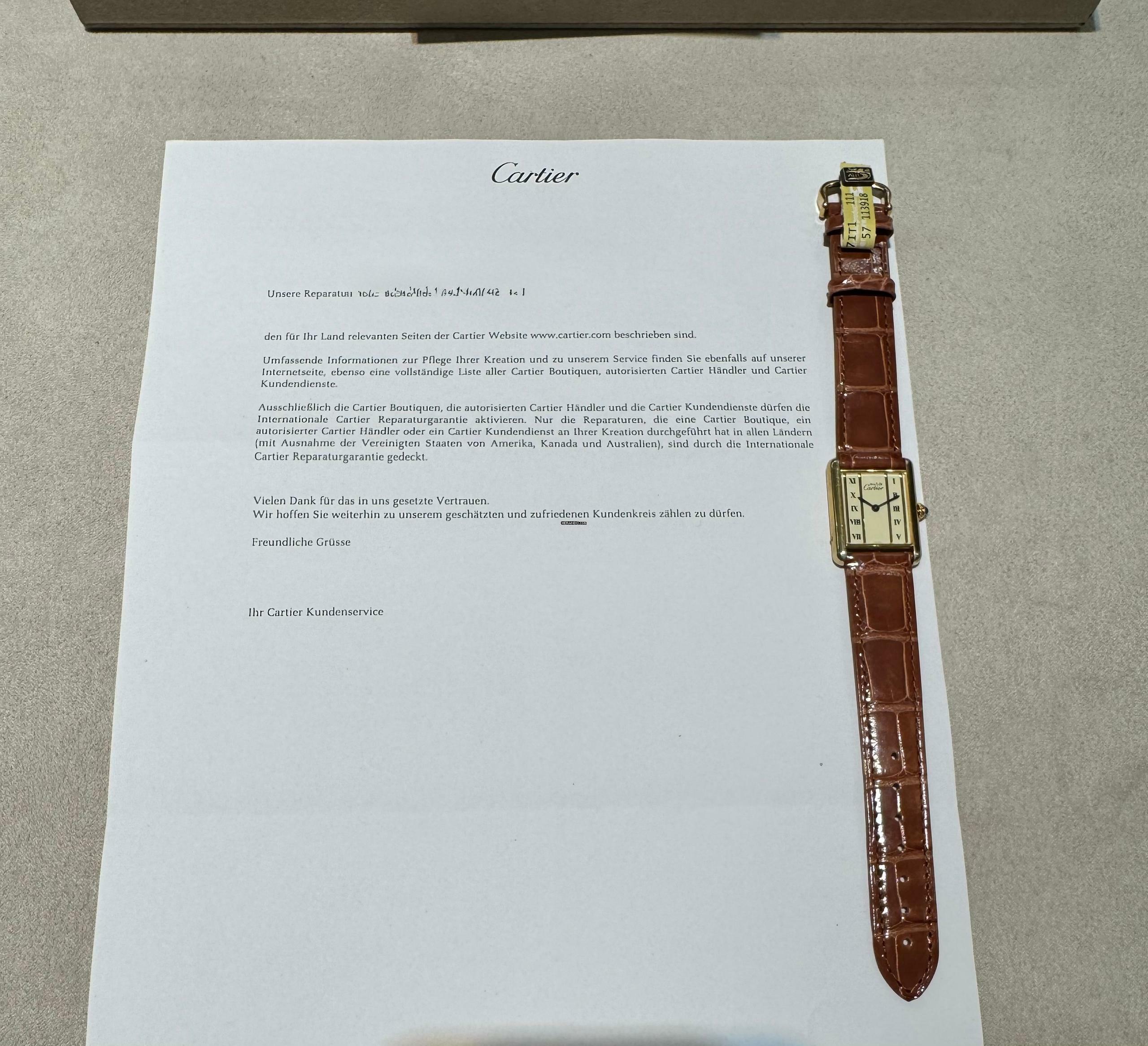 Thumbnail von Cartier Tank Vermeil Must Vermeil Full Set