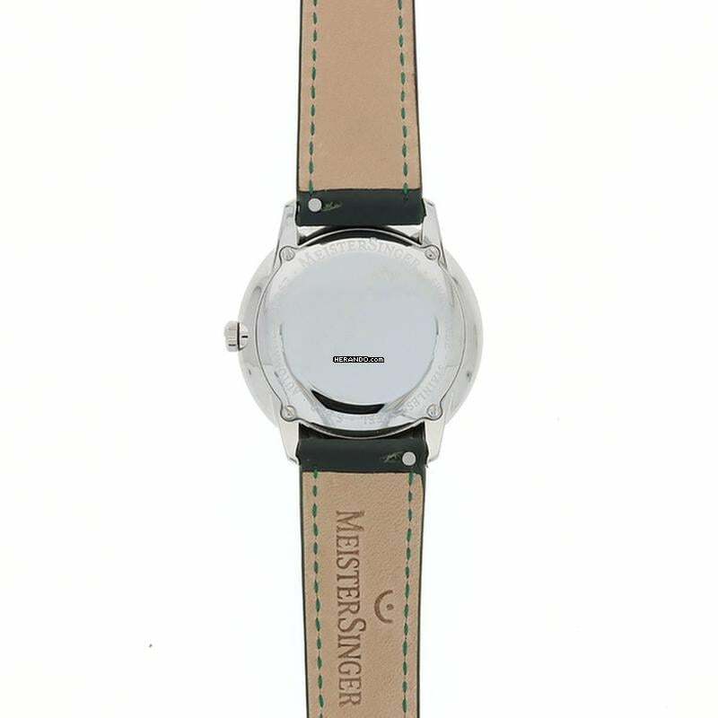 Thumbnail von Meistersinger NEO Einzeiger Automatikuhr NES903 mit Lederband Tannengrün